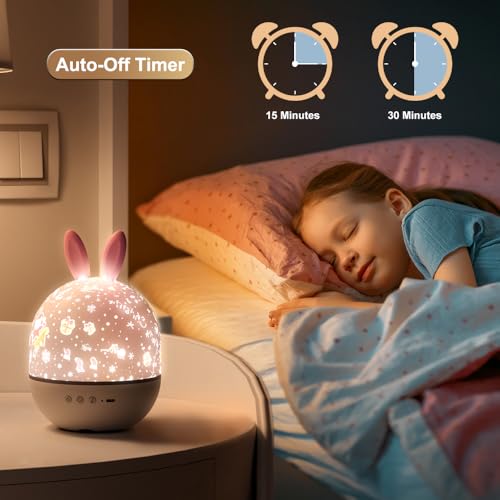 Oxsaytee Star Projector Night Light for Kids, Kids Night Light Projector with Remote AUTO Timer Dimmable for Bedroom Decor Rechargeable Toddler Night Light for Boys Girls Baby Gift