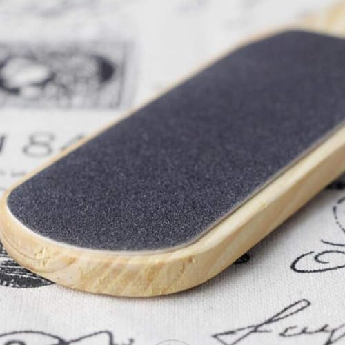 Showay Double-Sided Wood Foot Rasp Dead Skin Callus Remover Foot File Exfoliating Brush Wooden Handle Pedicure Scrubber