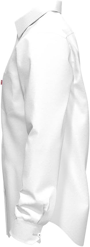 Men's 85748-0058 Woven Shirts, White, L – image 3