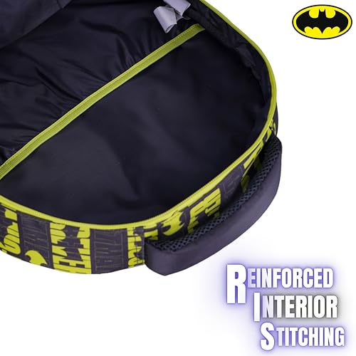 TRUCARE Batman 18 Inch Kids School Bag - Ergonomic Backpack Lightweight, Durable, Students 6+ - Perfect for Travel & School,For Boys