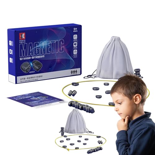 Mumoo Bear Chess Set | Magnetic Effect Chess Set Battle Chess,Educational Checkers Game, Portable Chess Board Party Supplies for Family Gathering and Travel