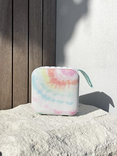 Sunny Life Portable Travel Speaker Tie Dye - Compact Bluetooth Speaker - Colorful Tie Dye Design - Lightweight & Wireless - Perfect for Outdoor Adventures, Travel, & Music On the Go