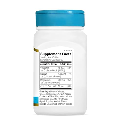 21St Century Cal Mag Zinc +D - 90 Tablets
