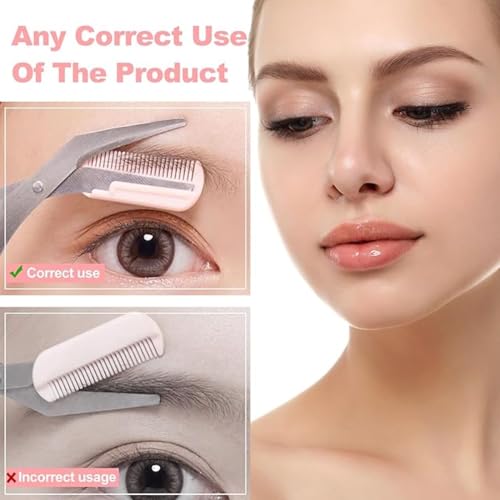 Rayyan Eyebrow Trimmer Set With Scissors and Comb - Stainless Steel Beauty Accessories for Face Hair Removal - For Women and Men