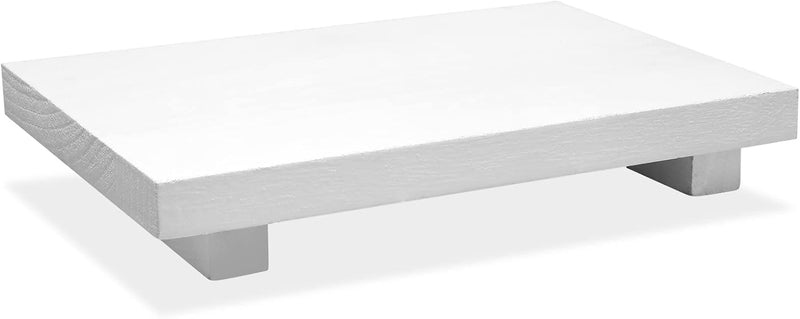 Nuogo Wood Riser Tray Soap, Stand Soap Tray for Kitchen Sink, Wood Pedestal for Kitchen Counter Sink Stand Decorative Rustic Bathroom Dishes for Plant Bottles Candles Display (Natural, 9 x 6 Inch)
