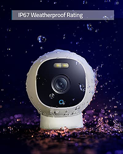 eufy Security Solo OutdoorCam, All-in-One Outdoor Security Camera with 2K Resolution, Spotlight, Color Night Vision, No Monthly Fees, Wired Camera, Security Camera Outdoor, IP67 Weatherproof