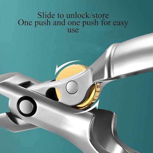 NALACAL Stainless Steel Nail Clipper, Portable Coke-Shaped Nail Clippers, Large Opening Oblique German Professional Toenail Clippers, Professional & Home Use, for Thick Nails, Gift for Men Women