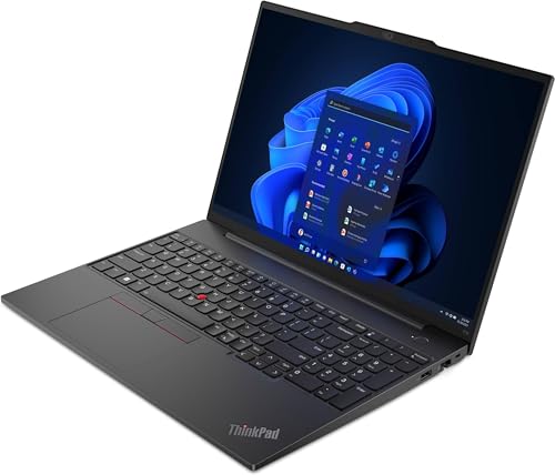 Lenovo ThinkPad E16 Business Laptop (16" FHD+ Anti-Glare, Intel 13th Gen 10-Core i7-1355U, 40GB RAM, 1TB SSD), Backlit, Fingerprint, IST Hub, FHD Webcam, Ethernet, Wi-Fi 6, Win 11 Pro, Black