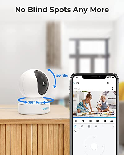Wireless Security Camera, REOLINK E1 3MP HD Plug-in Indoor WiFi Camera for Home Security/Baby/Pet Monitor, Free Encrypted Cloud Storage, Pan Tilt, Night Vision, Works with Alexa/Google Assistant