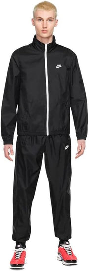 Mens M Nk Club Lnd Wvn Trk Suit Jacket - black / white