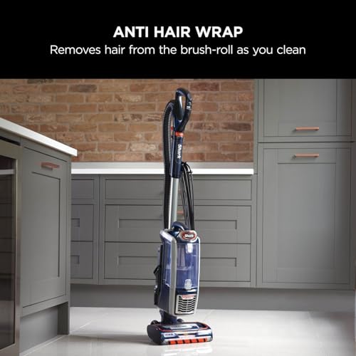 Shark Upright Vacuum Cleaner [NZ801UKT] Powered Lift-Away with Anti-Hair Wrap Technology, Pet Hair, Navy and Orange
