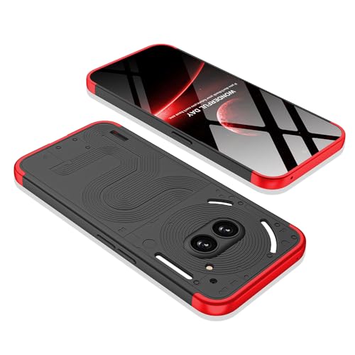 For Nothing Phone 2a / 2a Plus Case, 360 Degree Full Body Hard Plastic Material Protective Back Cover, Detachable Split Slim Fit Shockproof Casing, Anti-Scratch Bumper Mobile Case