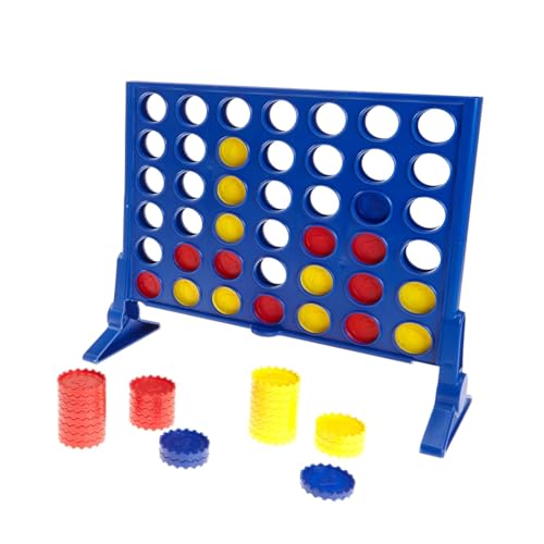 Connect 4 Strategy Board Game for Kids Ages 6 and Up, Classic Disc-Dropping Fun, Includes Grid, Legs, Slider Bar, 21 Red and 21 Yellow Discs, and Instructions, Perfect for Family Game Night