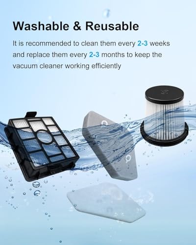 BU3120 BU3521 BU3523 HEPA Filter Replacement Compatible with Shark Clean & Empty Cordless Stick Vacuum, Fit for Shark Clean Lightweight Cordless Stick Cleaner Auto Empty System