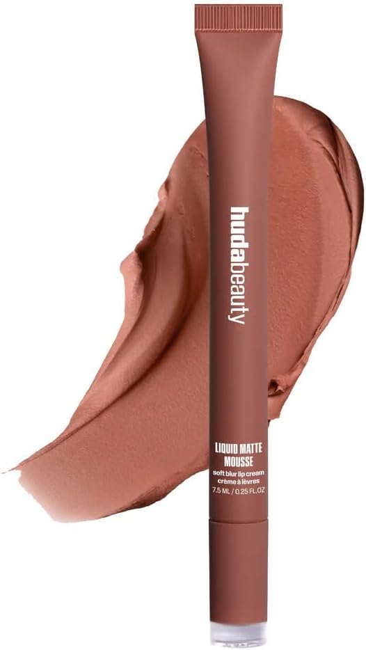Huda Beauty Liquid Matte Mousse (Warm Brown,7.5ml) Matte Finish, Liquid Formula - Warm Brown