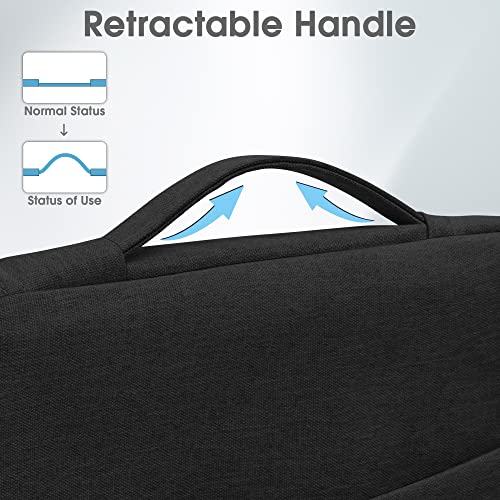Arae Laptop Sleeve Case 14-15.4 inch Compatible with HP, ASUS, Lenovo, Acer, Notebook, Carrying Computer Bag Accessories Polyester Case with Pocket,Black
