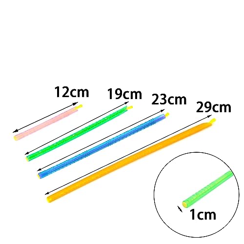 NALACAL Chip Clips Plastic Bag Sealer Sticks, Colorful Food Sealing Clips Fresh-Keeping Sealing Rod for Snack Food Storage, for Freezer Opened Snacks Bag Bread Bag (24 Pcs)(4 Sizes × 6 Pcs)