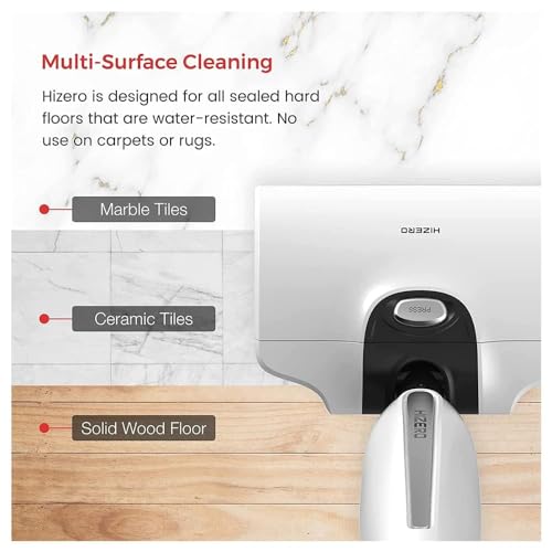 HIZERO Bionic Hard Floor Cleaner,Lightweight Cordless Wet Dry Electric Mop, Quiet Stick Hardwood Floors Cleaners,No Suction as Vacuums, Sweep Mop Dry Self Cleaning 4 in 1,F803