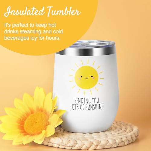 Suhctuptx Get Well Soon Gifts for Women, Christmas Sunflower Birthday Gifts Baskets Ideas for Women Mom Best Friend Female Her - Unique After Surgery Gifts Thinking of You Sunshine Gifts Box