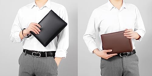 FSD.WG Mens Clutch Bag Handbag Leather Zipper Large Wallet Clutch Purse with Money