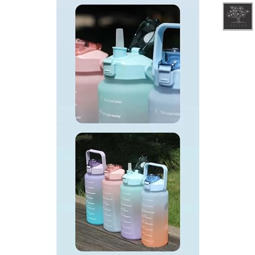 Sulfar Motivational Large Plastic Water Bottle, 2L (Pink)