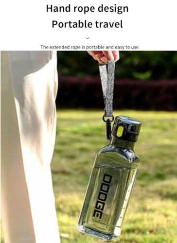 Water Bottle 1L BPA Free Leak Proof Gym Bottle, Portable Transparent Sports Water Bottle for kids, Office Camping Fitness Gym Outdoor Sports and Exercise (Black)