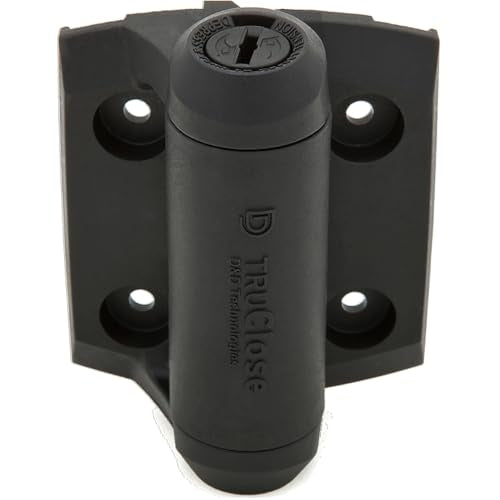 National Hardware N346 206 Truclose Narrow Spring Hinges Black Polymer 2 Pack, 3-13/16"x2-1/2"