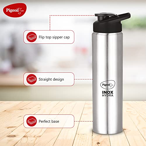Pigeon by Stovekraft Stainless Steel Inox Hydra 1000 Drinking Water Bottle 900 ml - Silver (Pack of 1)