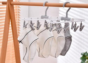 CooToly Foldable Clothes Drying Rack with 24Pcs Clips, [2Pack 12 Clips] Laundry Clips Hanger for Socks Underwear, Drying Towels and Baby Clothes