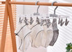 CooToly Foldable Clothes Drying Rack with 24Pcs Clips, [2Pack 12 Clips] Laundry Clips Hanger for Socks Underwear, Drying Towels and Baby Clothes