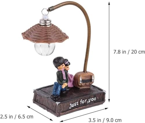 ChicAbode Mini Resin Couple Lights, Bedroom Couple Night Lights, Just for You Desktop Lights, Safe and Durable, Soft Lighting, Is The Best Gift for Couples Parties, Valentine's Day, Christmas