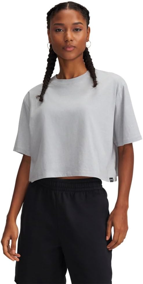 Womens Women's UA Rival Short Sleeve Tops (pack of 1) - Mod Gray Light Heather / Black / White