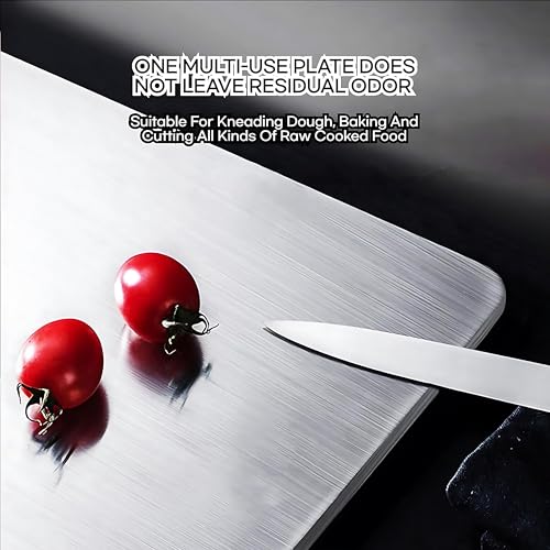 3PCS Titanium Cutting Boards, Stainless Steel Cutting Board, Fruits and Vegetables, Titanium Chopping Board for Kitchen Camping Hiking (Set of 3) 46 * 30CM
