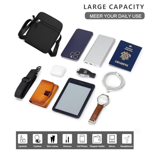 BIGTHREE Men's Handbags Shoulder Bags, Small Bag for Men, Cross Body Bags, Travel Shoulder Bag, Cross Body Phone Bag, Casual Shoulder Bag, with Adjustable Shoulder Strap and Compartment