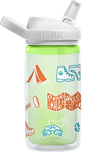 Camelbak Eddy+ Kids .4L Bottle, Insulated, Adventure Map, 2283101040, Eddy+ Kids Insulated 14Oz, Adventure Map, L