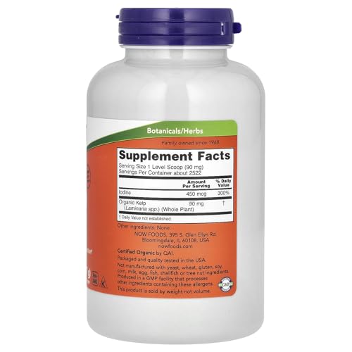 Now Foods Organic Kelp Powder Vitamin, 8 Oz.