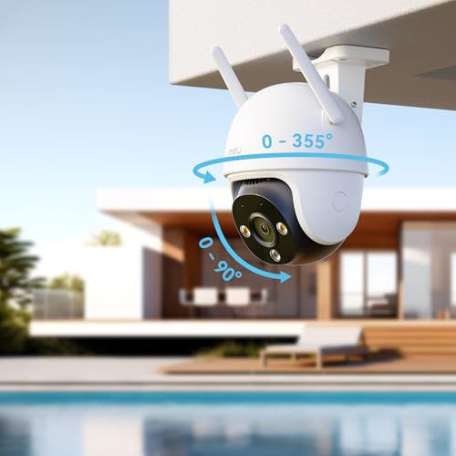 Imou 5MP Outdoor Camera Wireless, 3K Security Camera for Home, Pan/Tilt Outdoor Surveillance Cameras, Pet Camera with Human Detection, Smart Tracking, Outdoor Smart Camera with Alexa(DK7 5MP)