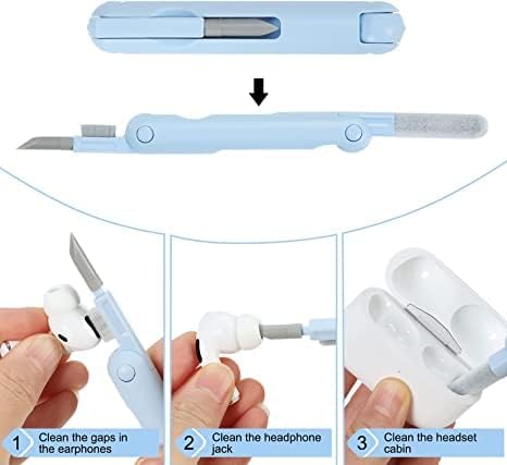 Necomi 7-in-1 Electronic Cleaner Kit, طقم تنظيف لوحة المفاتيح, ® Keyboard Cleaner kit, Portable Multifunctional Cleaning Tool for PC Monitor/Earbud/Cell Phone/Laptop/Computer/Bluetooth Earphones