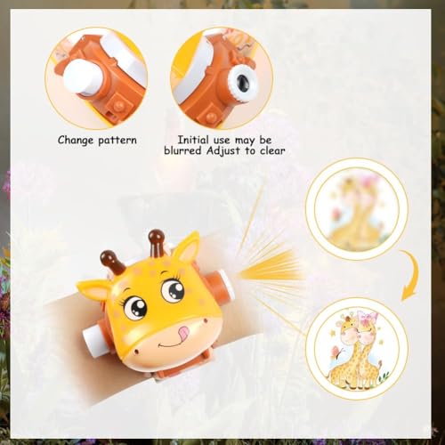 Kids Projection Watch – Adjustable Digital Projection Watch with 24 Animal Patterns, Flamshell Design, Time & Date Display, Fun Toy for Boys & Girls