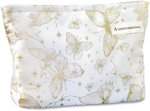 STARDW Flower Cosmetic Bags Makeup Bags for Women and Girls,Travel Makeup Bag Large Capacity Canvas Makeup Bag,Makeup Organizer Bag Zipper Pouch, Embossed pink, Large Capacity Aesthetic Makeup Bags