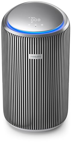Philips Smart Air Purifier PureProtect 4200 Series - Rooms up to 156 m2, HEPA, Active Carbon, 5 Speeds, Sleep Mode, Child Lock, Connected to Air+App, Supernova Silver - AC4220/12