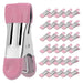 Clothes Pins Heavy Duty 30 Pack - 2.17 Inch Metal Chip Clips, Clothespins for Photo Drying Clothesline Laundry Sock, Bag Clips for Food Kitchen Stainless Steel with Rubber (Pink)
