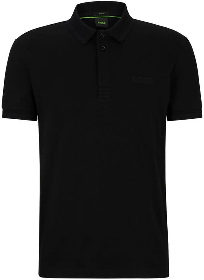 BOSS Men's Paule 1 Slim-Fit Interlock Cotton Polo Shirt with Mesh Logo