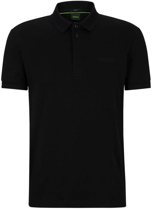 BOSS Men's Paule 1 Slim-Fit Interlock Cotton Polo Shirt with Mesh Logo