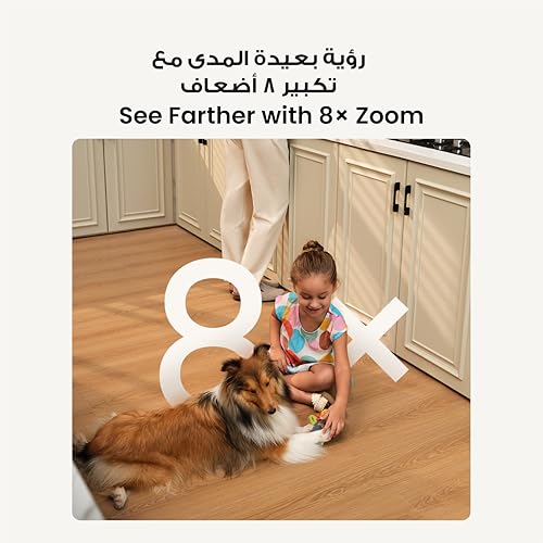 eufy Security Indoor Cam S350, Dual Cameras, 4K UHD Resolution Security Camera with 8× Zoom and 360° PTZ, Human/Pet AI, Ideal for Baby Monitor/Pet Camera/Home Security, Dual-Band Wi-Fi 6, Plug in