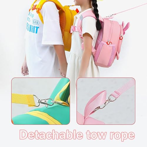 Cute Toddler Backpack Toddler Bag Schoolbag Animal 3D Cartoon Mini Travel Bag for Baby Girl Boy 2-8 Years Small Kids Daypack,Bunny