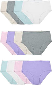 womens Fit for Me Women's Microfiber Briefs, 6 Pack Underwear (pack of 6) - Low Rise Brief - Modal - 12 Pack
