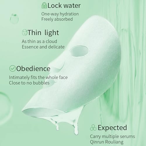 MMOOUP Collagen Essence Sheet Facial Masks, Pack of 8 Hydrating Facial Sheet Mask, Moisturizing Anti-Aging Facial Mask Packs for Daily Skin Care Spa
