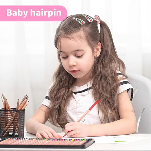 Snap Hair Clips, 100pcs Non-Slip Metal Barrettes Cute Toddlers Hair Clips Assorted Colors 2inch for Girls, Women