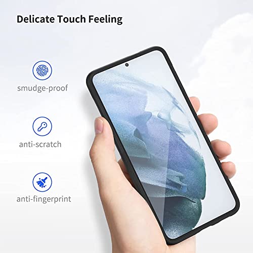 Maykela Silicone Cover Case Cover for Samsung Galaxy S21 Thin with Camera Protection Soft Interior Slim Fit Flexible Phone Case (for Samsung Galaxy S21-Black)